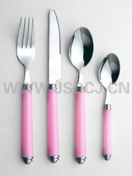 Supply Of Food Knife And Fork, Knife And Fork Handles Plastic Spoons, Stainless 